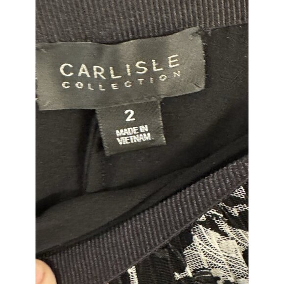 CARLISLE Black and White Lace Stretch Top And Skirt - Picture 8 of 11